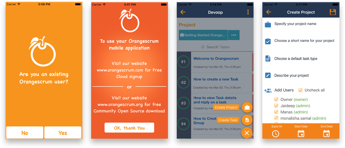 Orangescrum Mobile Apps